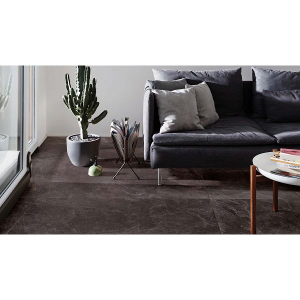Ragno Realstone Slate R5ZK Vloertegel 60X60cm Black RT 10mm Mat Ret.R10