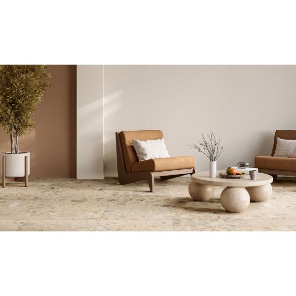 Douglas Jones Tinct Vloertegel 90X90cm Sassi Beige 9mm Mat Ret.R10