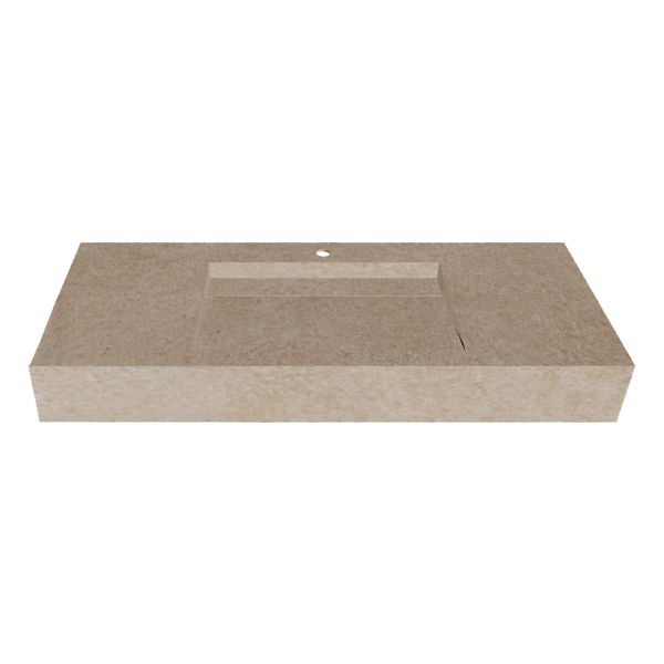 Atlas C.Habitat Wasbak Mono 1200X500X150 AQIP Stone Cream Mat Ret.
