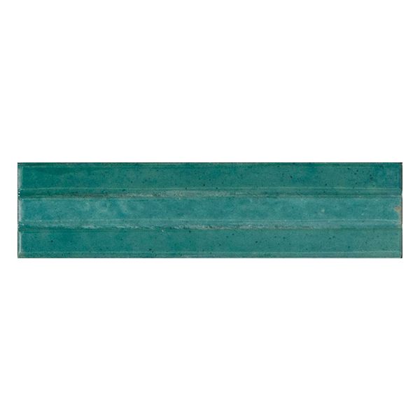 Ragno Look RCU3 Wandtegel 6X24cm Turchese Strut.3D Yubi 13,5mm Glans