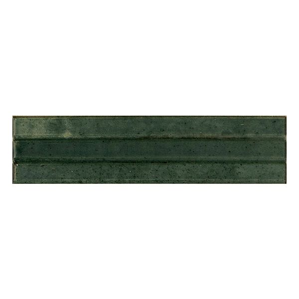 Ragno Look RCU5 Wandtegel 6X24cm Oliva Struttura 3D Yubi 13,5mm Glans