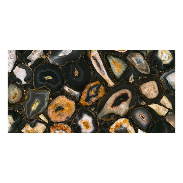 Douglas Jones Silensis Vloertegel Decor 60X120cm Black Gold 6mm Glans Ret.