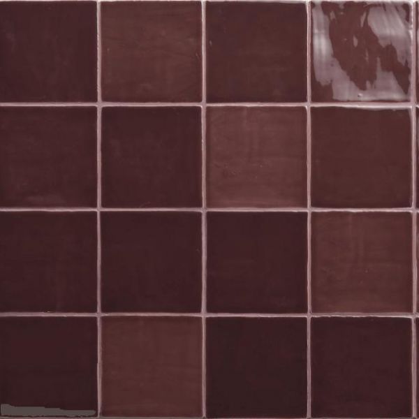 Michel Oprey Azulejos New Zellige Burgundy 13x13