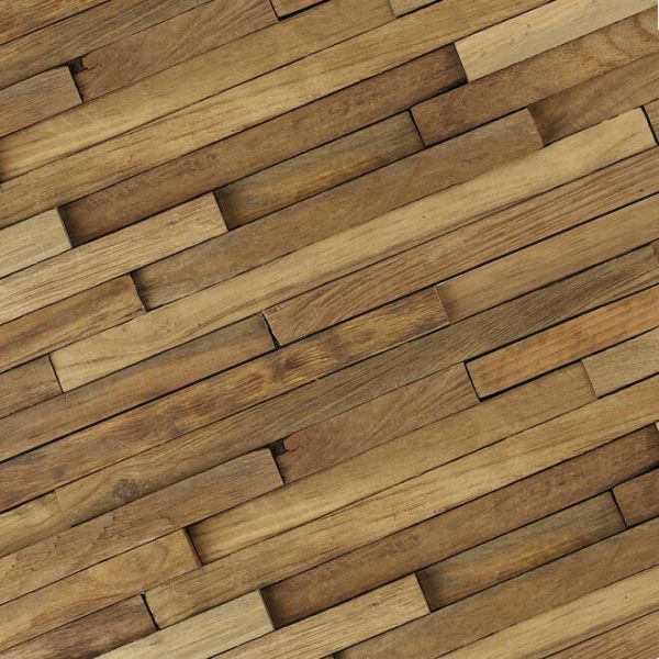 Michel Oprey WoodWall Cladding Teak Rustic strip 4 cm
