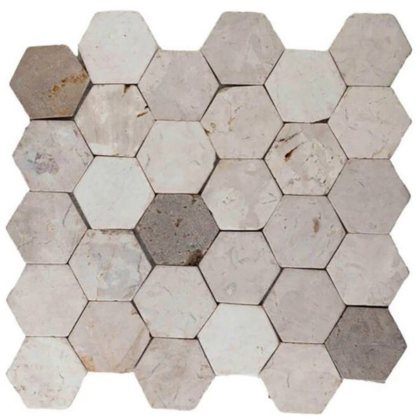Michel Oprey Parquet Hexagon Sunset Brown-Cream