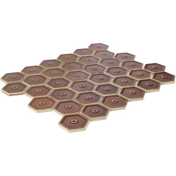 THE MOSAIC FACTORY Osiris Hertman Hexagon Creme Caramel Glossy