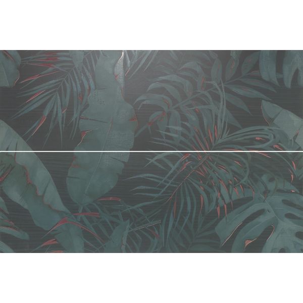 Carmen Silk Décor Set(2) Lost Paradise Green 40x120