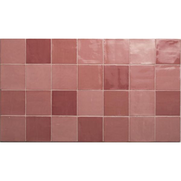 Azulejos New Zellige 13x13cm Rose J1302