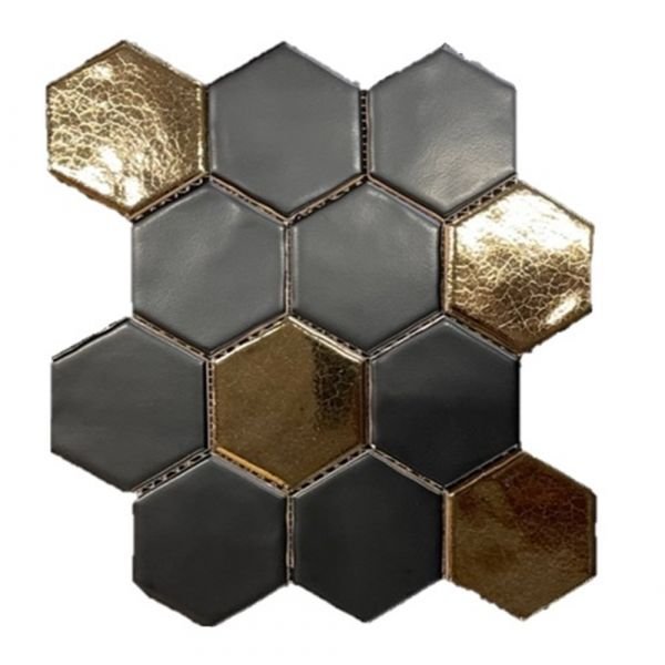 Grandeur Hexagonel 28x30cm Zwart glans ESMOSA012