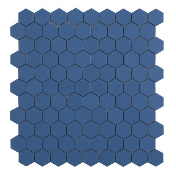 By Goof mozaiek hexagon marine blue 3,5x3,5cm