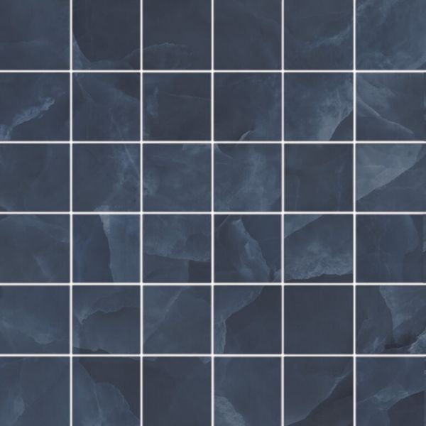EnergieKer Onyx ek Blue mozaiek pulido 5x5 op net van 30x30