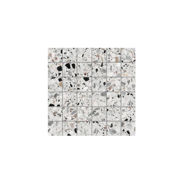Energieker Medley terrazzo White mozaiek 5x5 op net van 30x30