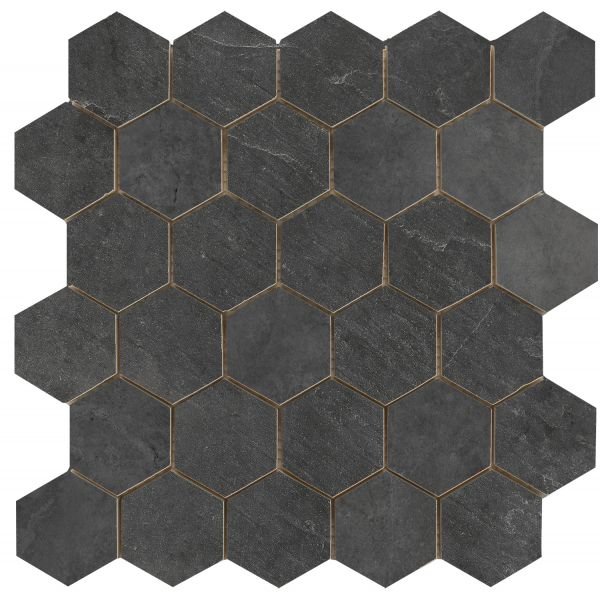 Cifre Cerámica Statale Black hexagon mozaiek op net van 26,3x27,4