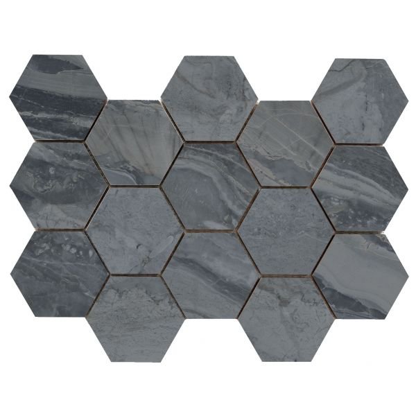 Luxury hexagon mozaiek Ample Dark gepolijst 32,5x22,5