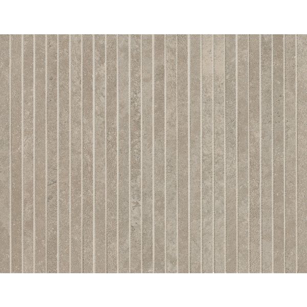 FAP Ceramiche Nobu Grey tratti mosaico 1x24 rond op net van 24x30,5