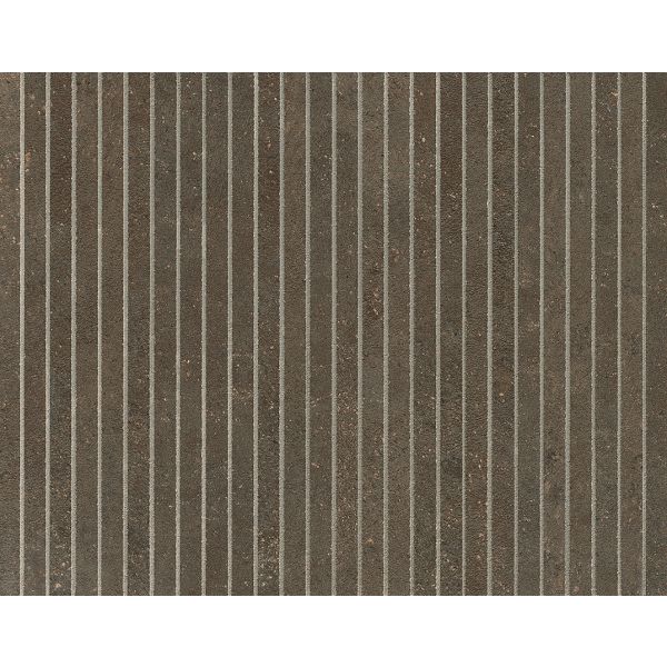 FAP Ceramiche Nobu Cocoa tratti mosaico 1x24 rond op net van 24x30,5