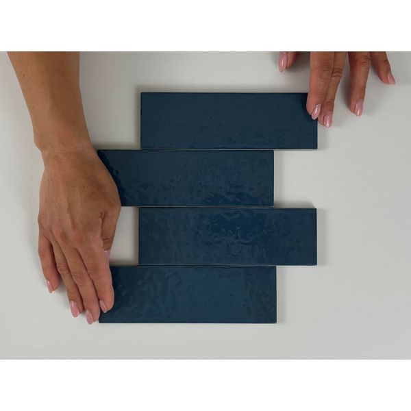 Equipe Cerámicas  Kalma Deep Blue 6x18,6 glans