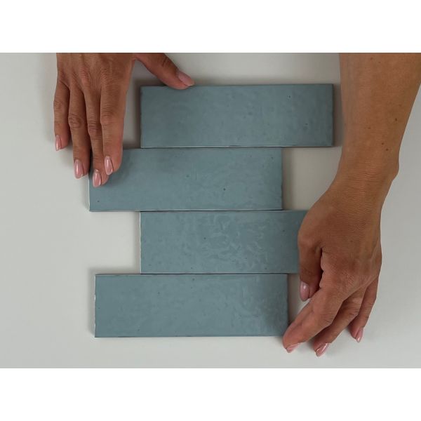 Equipe Cerámicas  Kalma Powder Blue 6x18,6 glans