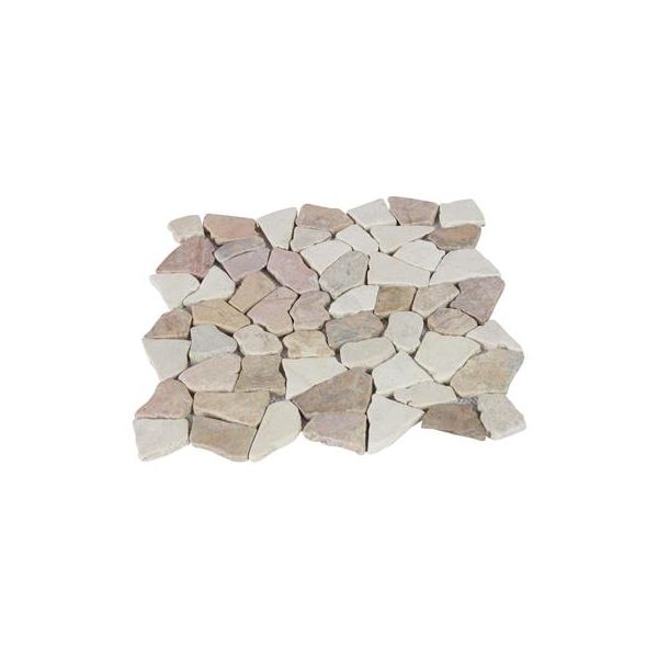 Kerastone Wit/roodmix Brokstukken 30x30