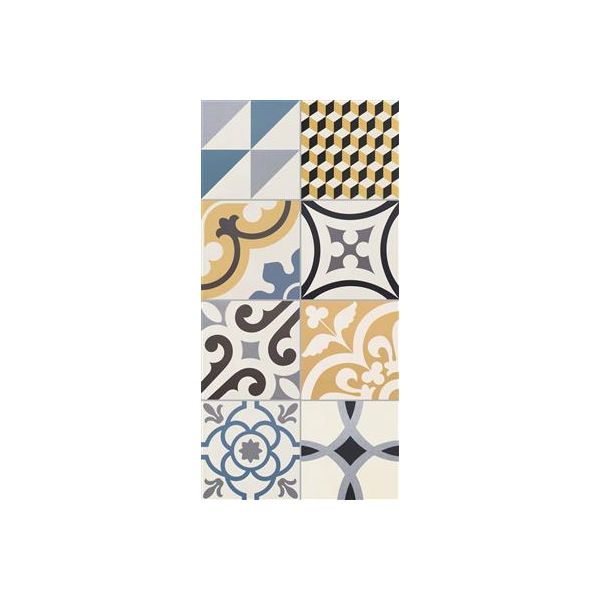 Kerion Neocim Plus Patchwork Blue / Caramel 20x20