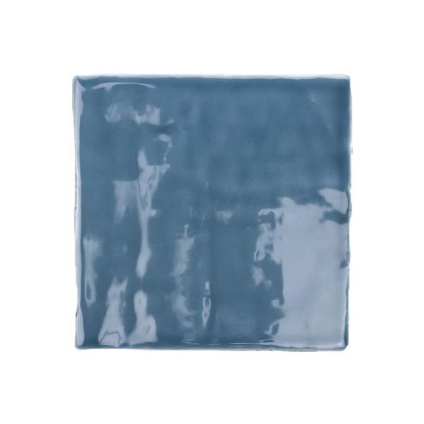 Steenbok Rustic Handmade Dark Blue Glossy 13x13