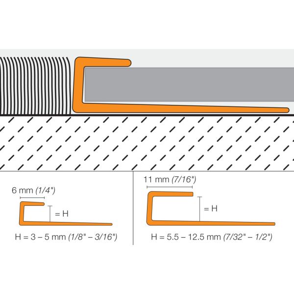 Schluter Vinpro  Aluminium mat VPSL65ATGB