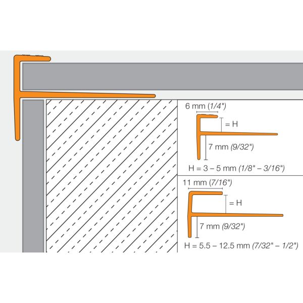 Schluter Vinpro  Aluminium mat VPST50ATGB