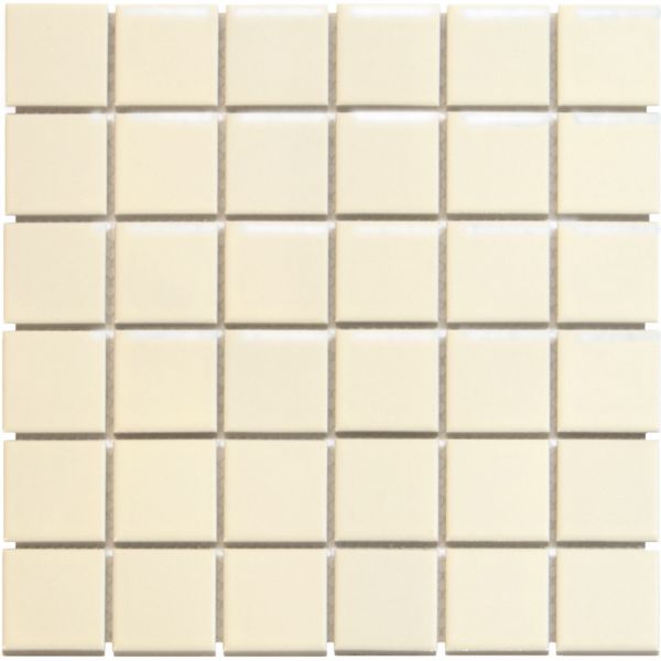 The Mosaic Factory Barcelona mozaïektegel 30.9X30.9cm Cream Glans (AF13044) - Vierkant