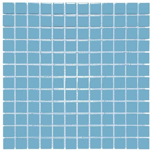 The Mosaic Factory Barcelona mozaïektegel 30X30cm Blue Glans (AF230075) - Vierkant