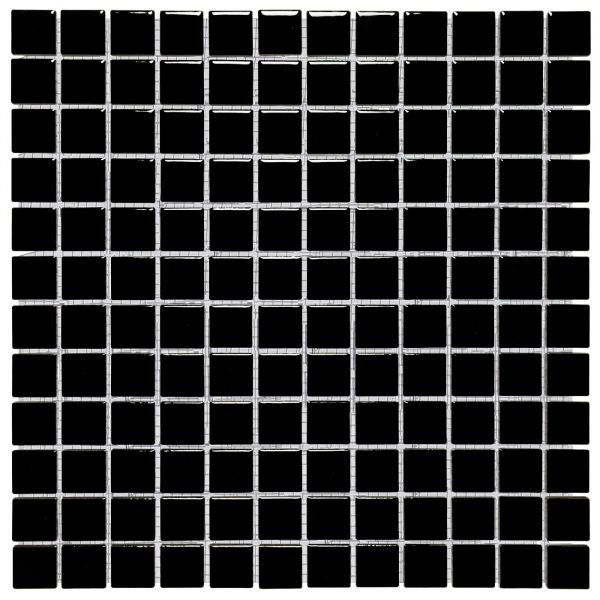 The Mosaic Factory Barcelona mozaïektegel 30X30cm Black Glans (AF230317) - Vierkant