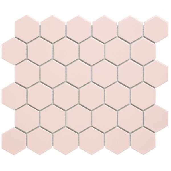 The Mosaic Factory Barcelona mozaïektegel 28.2X32.1cm Pink Glans (AFH13072) - Hexagon