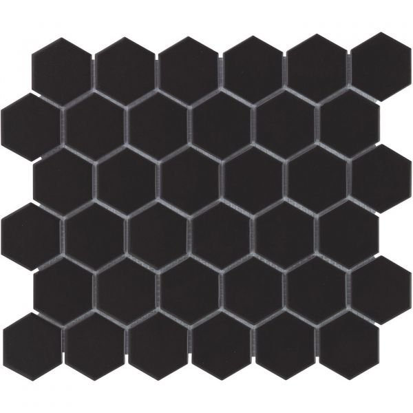 The Mosaic Factory Barcelona mozaïektegel 28.2X32.1cm Black Glans (AFH13317) - Hexagon