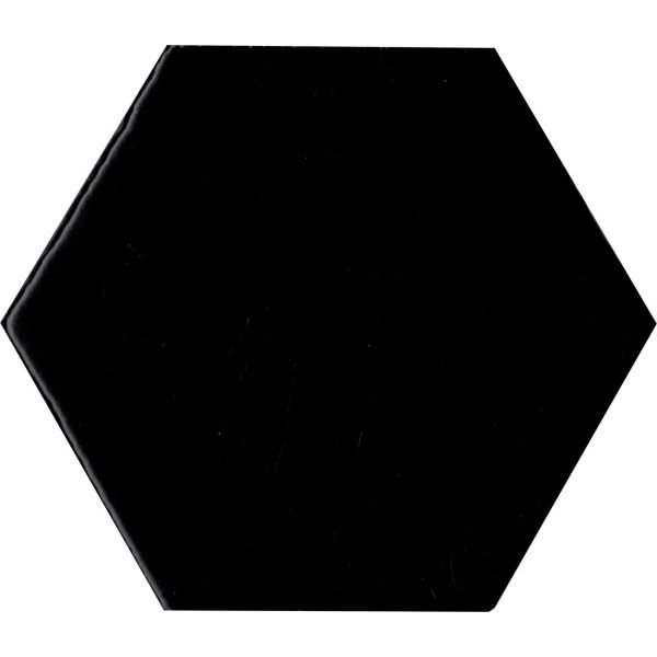 Alcoceram Manual Exagono Negro 10x11,5cm Wandtegel (EX1137)