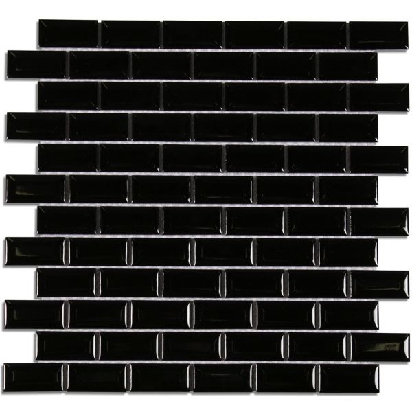 Alicon Metro 32,2x29,8cm Zwart Mozaïek (Mini Metro Mosaic Black Gloss) direct online kopen