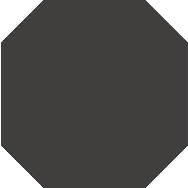 Topcer Field Materials Zwart 10x10cm (L4414 Black Octagon)