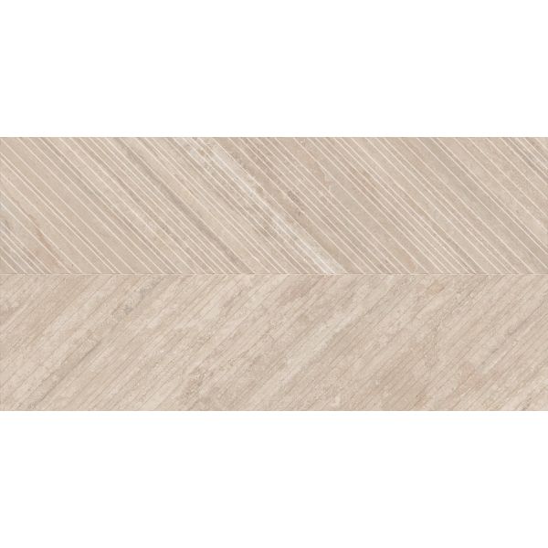 CeraVision Travertine Beige 60x120cm (Travertine Chevron Classic Anticato)