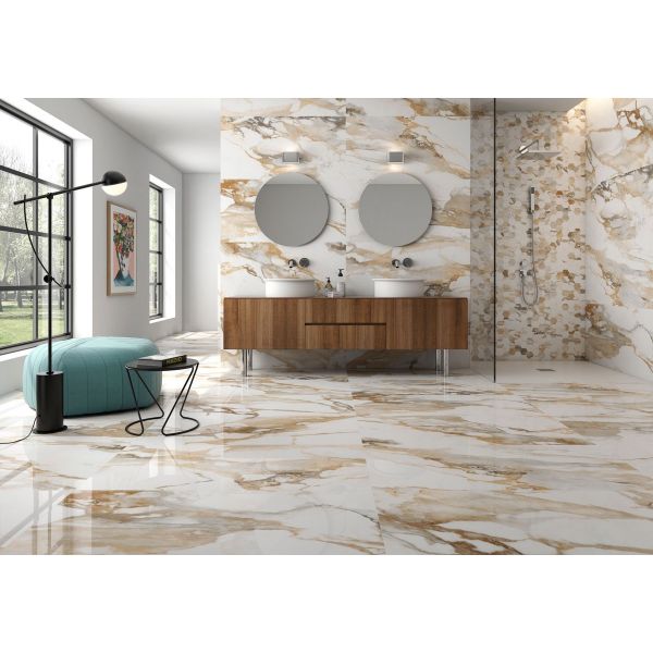 Geo Tiles Crash 60x60cm Beige Glans (0048400070740)