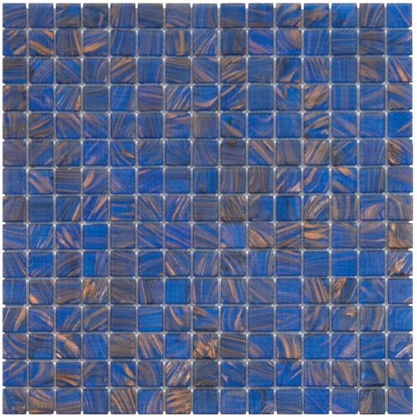 The Mosaic Factory Amsterdam mozaïektegel 32.2X32.2cm Medium Blue Glanzend (GMG661) - Vierkant