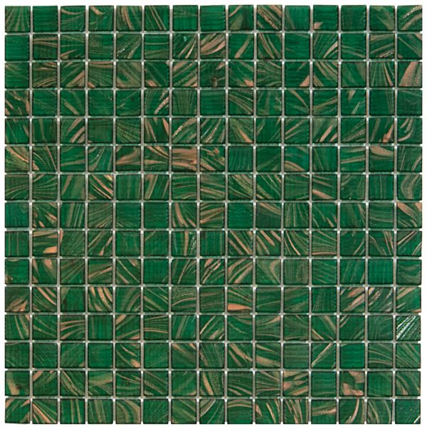The Mosaic Factory Amsterdam mozaïektegel 32.2X32.2cm Medium Green Glanzend (GMG721) - Vierkant