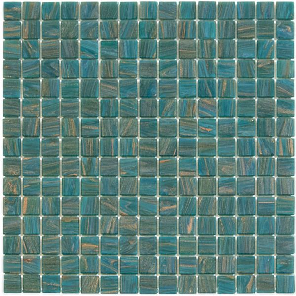 The Mosaic Factory Amsterdam mozaïektegel 32.2X32.2cm Turquoise Glanzend (GMG767) - Vierkant