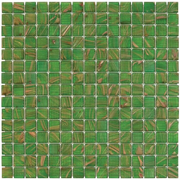 The Mosaic Factory Amsterdam mozaïektegel 32.2X32.2cm Green  Glanzend (GMG901) - Vierkant