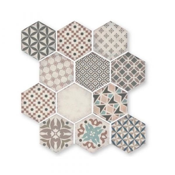 Grandeur Epoca 28x30cm Creme mat (Mozaiek) (Hexag Marfil)
