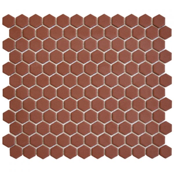 The Mosaic Factory Hexagon mozaïektegel 26X30cm Terra Cotta Mat (HM23012) - Hexagon