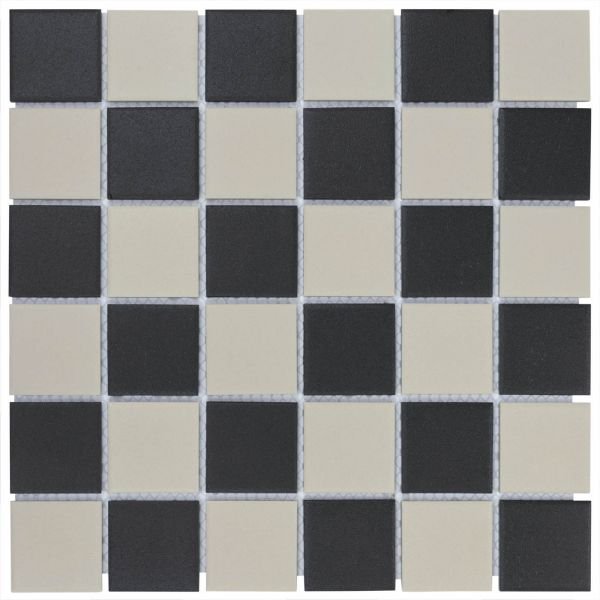 The Mosaic Factory London mozaïektegel 30.9X30.9cm Chessboard Mat (LO10101017) - Vierkant