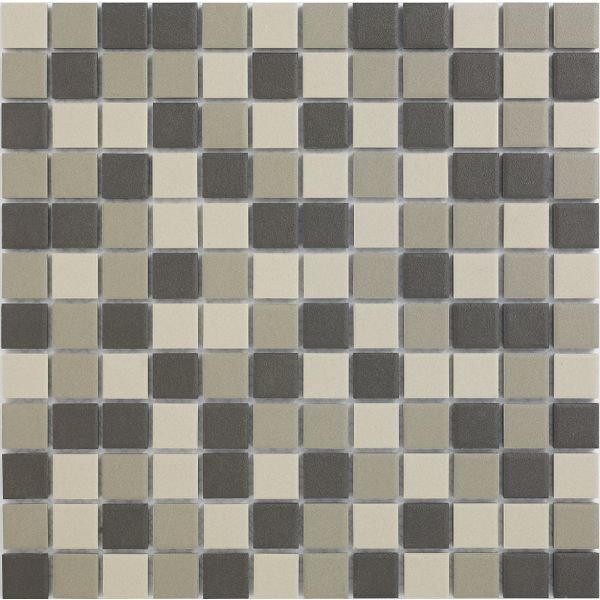 The Mosaic Factory London mozaïektegel 30X30cm  Grey, Dark Grey,  Black Mat (LO23MIX2) - Vierkant