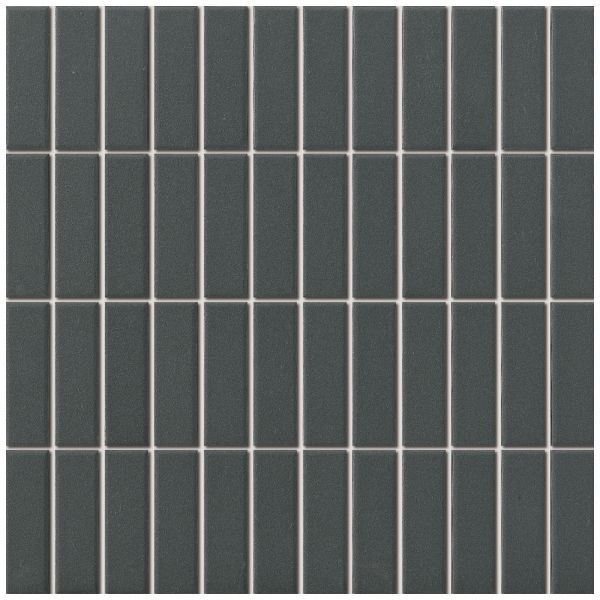 The Mosaic Factory London mozaïektegel 30X30cm Black Mat (LO7317) - Rechthoek