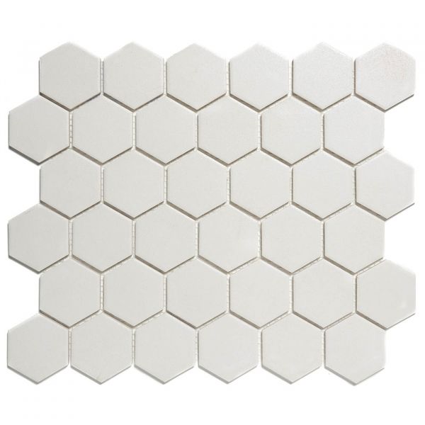 The Mosaic Factory London mozaïektegel 28.2X32.1cm Super White Mat (LOH1010S) - Hexagon
