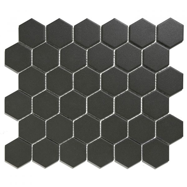 The Mosaic Factory London mozaïektegel 28.2X32.1cm Black Mat (LOH1017) - Hexagon