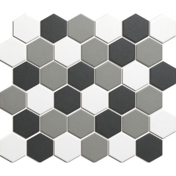 The Mosaic Factory London mozaïektegel 28.2X32.1cm Contrast mix Mat (LOH10MIX3) - Hexagon