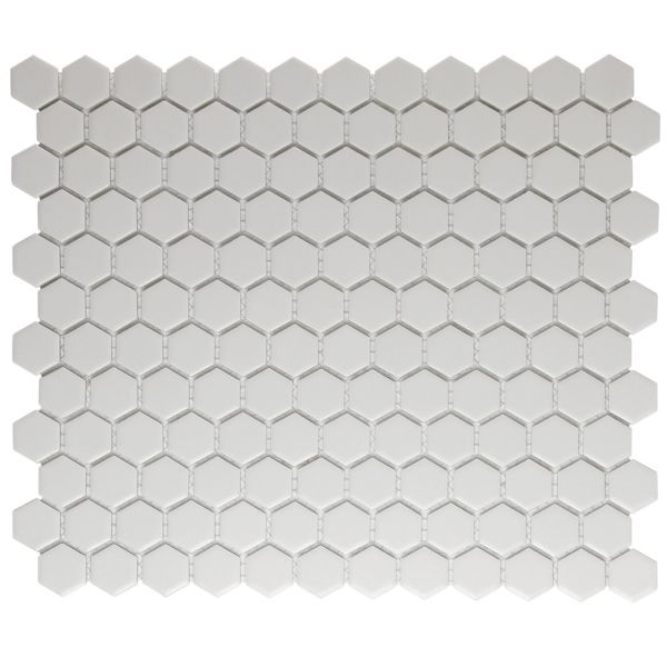 The Mosaic Factory London mozaïektegel 26X30cm White  Mat (LOH2010) - Hexagon